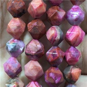 peach Crazy Agate Beads, cutted round, approx 8mm dia