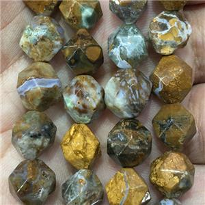 coffee Opal Jasper beads, faceted round, approx 8mm dia