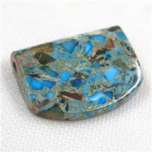 blue Imperial Jasper pendant, approx 32-40mm