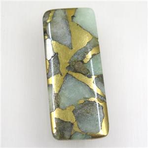 green Aventurine rectangle pendant, approx 20-50mm