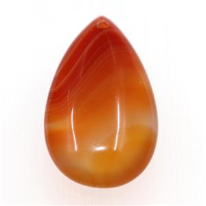 red agate pendants, teardrop, approx 20-35mm