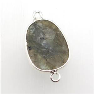 Labradorite teardrop connector, approx 16-22mm