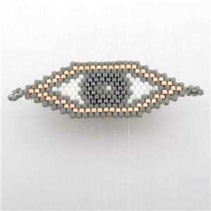 Handcraft connector with seed glass beads, approx 17-45mm