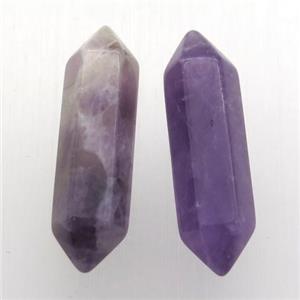 Purple Amethyst Bullet Nohole, approx 8-30mm