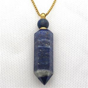 blue Lapis perfume bottle Necklace, approx 16-60mm