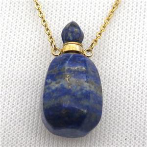 blue Lapis Lazuli perfume bottle Necklace, approx 30-40mm