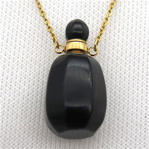 black Onyx Agate perfume bottle Necklace, approx 30-40mm