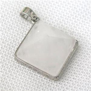 Clear Quartz pyramid pendant, approx 20mm