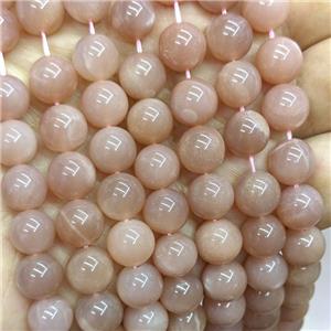 Sunstone beads, round, AAA-grade, approx  10mm dia