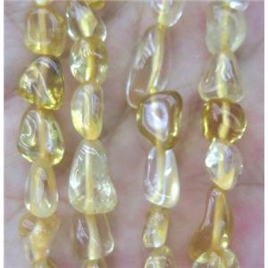 citrine bead chip, freeform, approx 6-10mm