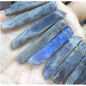 Labradorite stick beads, freeform, approx 10-60mm