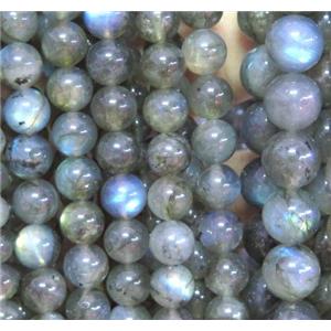 round Labradorite beads, AA-grade, approx 8mm dia