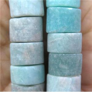 matte Amazonite bead, heishi, green, approx 14-16mm dia