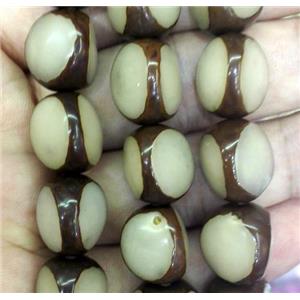 Bodhi wood beads, triangle, approx 15x14mm, 28pcs per st