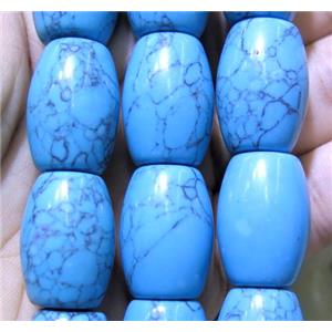 Synthetic Turquoise Rice Beads Blue, approx 16x22mm