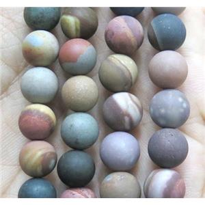 round matte American Picture Jasper beads, approx 10mm dia, 38pcs per st