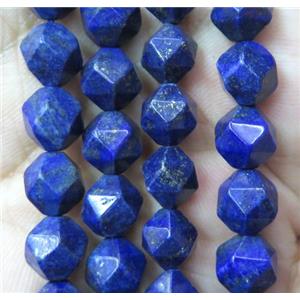 faceted round Lapis Lazuli beads ball, blue, starcut, approx 6mm dia