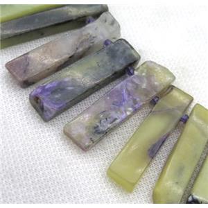 Charoite collar bead, stick, dye, approx 10-50mm