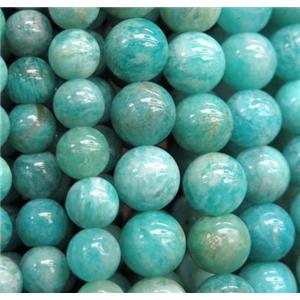 round Amazonite beads, green, approx 8mm dia