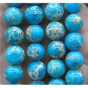 aqua Sea Sediment Jasper bead, round, approx 8mm dia