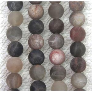 matte black SunStone beads, round, approx 6mm dia