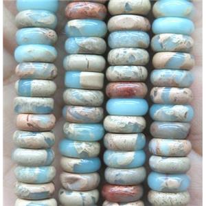 natural Imperial Jasper heishi beads, disc, A grade, approx 3x10mm