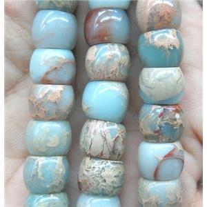 natural Imperial Jasper beads, barrel, A grade, approx 6x8mm