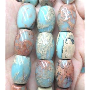 natural Imperial Jasper barrel beads, A grade, approx 15x20mm