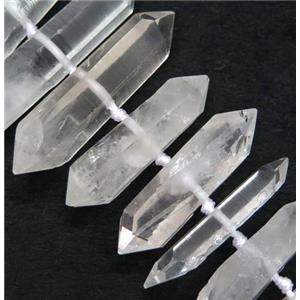 clear quartz bullet beads, hand-cutting, approx 15-60mm