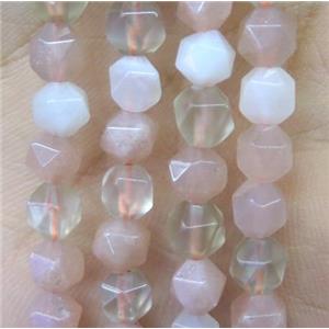 natural Moonstone beads cut round multicolor, approx 6mm dia