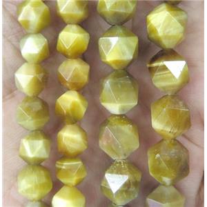 Golden Tiger eye stone beads cut round, approx 6mm dia