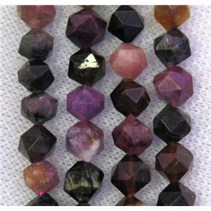 natural Tourmaline beads cut round, approx 10mm dia