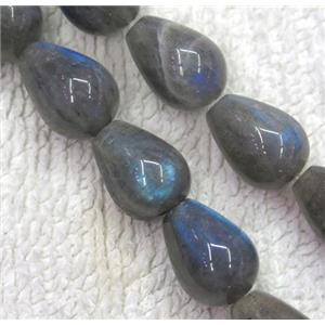 Labradorite beads, teardrop, AA-grade, approx 8x12mm