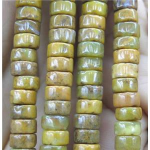 yellow Orpiment Jasper heishi Beads, approx 10mm dia