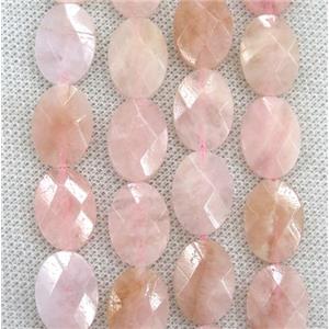 pink Morganite oval beads, faceted, approx 13x18mm