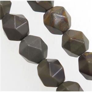 coffee jade ball bead, cut round, approx 8mm dia