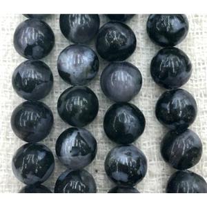 round Black Opal Jasper beads, approx 4mm dia