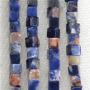 orange Sodalite cube beads, approx 4x4x4mm