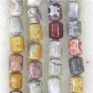 Skyeye Jasper tube beads, approx 6x8mm