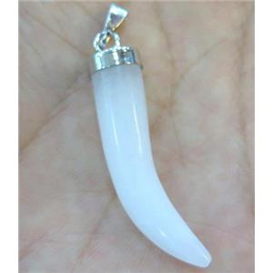 white jade horn pendant, approx 7-35mm