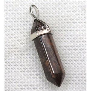 Bronzite bullet pendant, approx 10-30mm