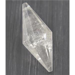 Clear Quartz pendulum pendant, approx 15-38mm