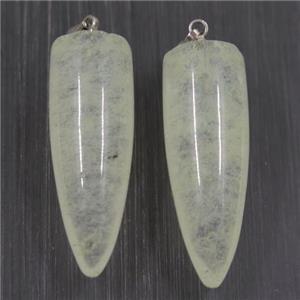 watermelon Quartz bullet pendant, approx 10-30mm