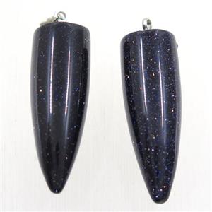 blue SandStone bullet pendant, approx 10-30mm