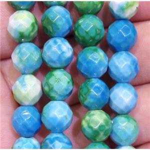 Rainforest jasper beads, faceted round, stability, 10mm dia, approx 40pcs per st