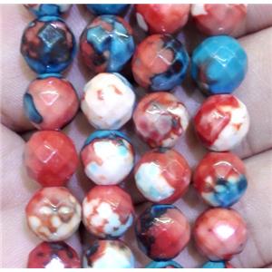 Rainforest jasper beads, faceted round, stability, 4mm dia, approx 100pcs per st