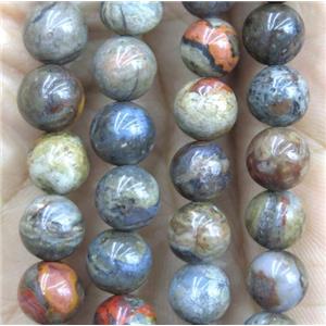 Morocco Red Lace Agate Beads, round, multicolor, approx 8mm dia