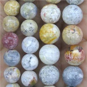 round Skyeye Jasper beads, multi color, approx 10mm dia