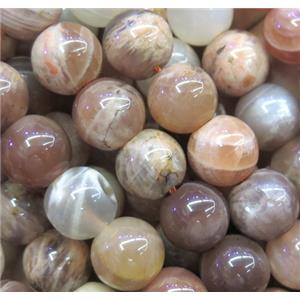 round Sunstone beads, AB-Grade, approx 6mm dia