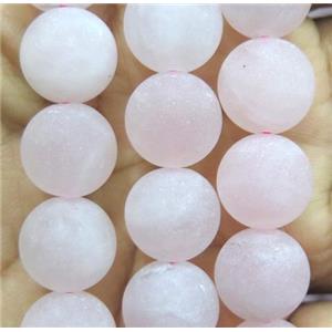 round matte Rose Quartz Beads, approx 6mm dia